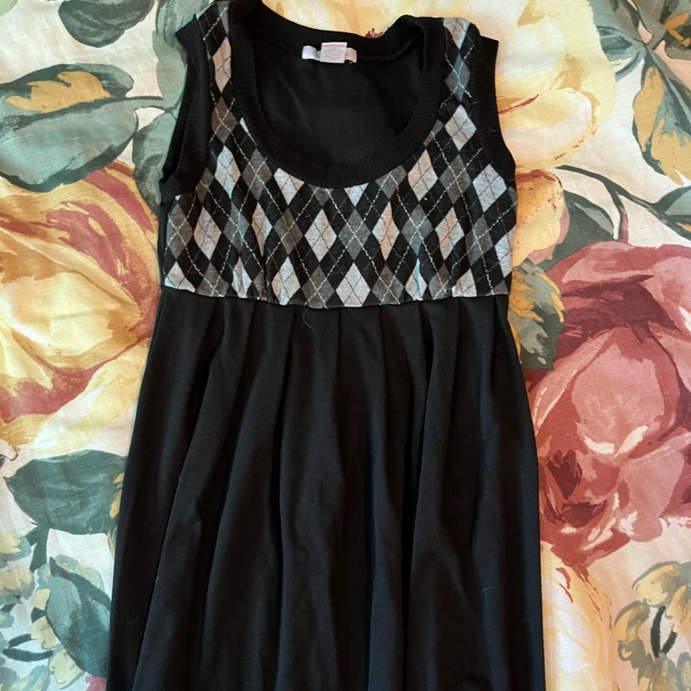 Charlotte Russe; plaid topped sweater dress